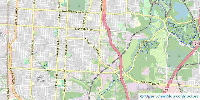 Map of the area around Taste of Kansas City BBQ & Grill